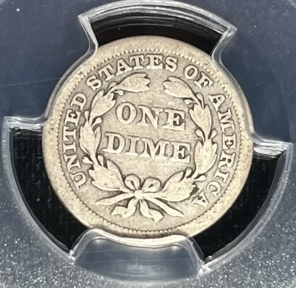 1853 NA 10c PCGS VG08 CAC - Image 2