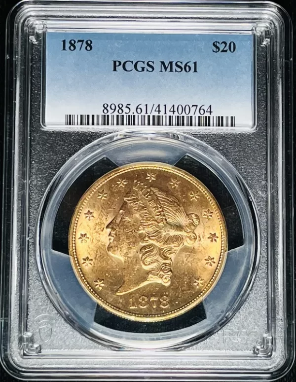 1878-P $20 PCGS MS61 - Imagen 3