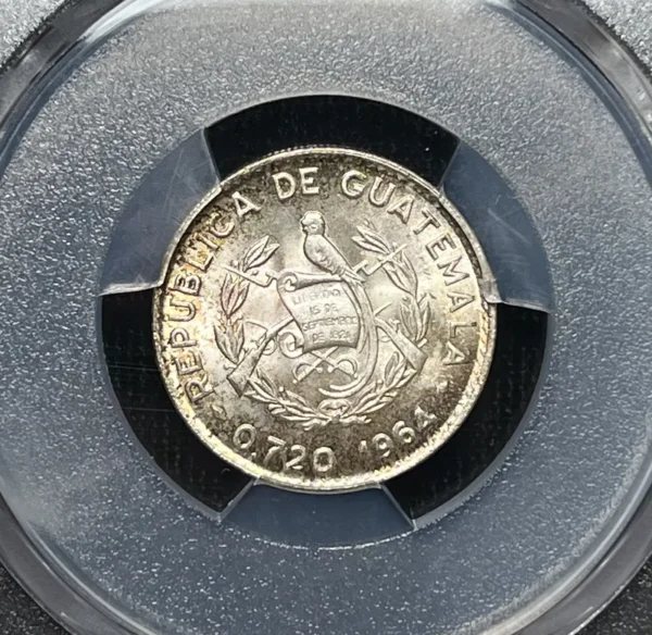 Guatemala 1964 10 Centavos PCGS MS68 - Image 4