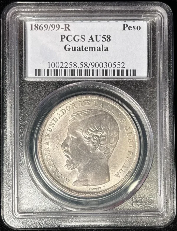 Guatemala 1869/99 1 Peso PCGS AU58 - Image 4