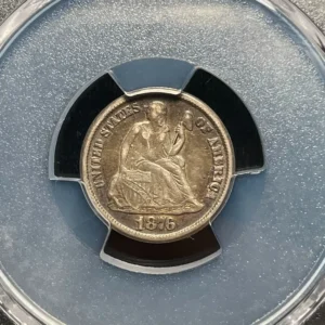 1876-CC 10c PCGS XF45 Fortin-131