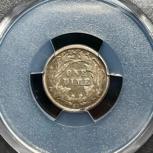 1876-CC 10c PCGS XF45 Fortin-131 - Imagen 2