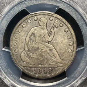 1848 50c PCGS F15 Choice!