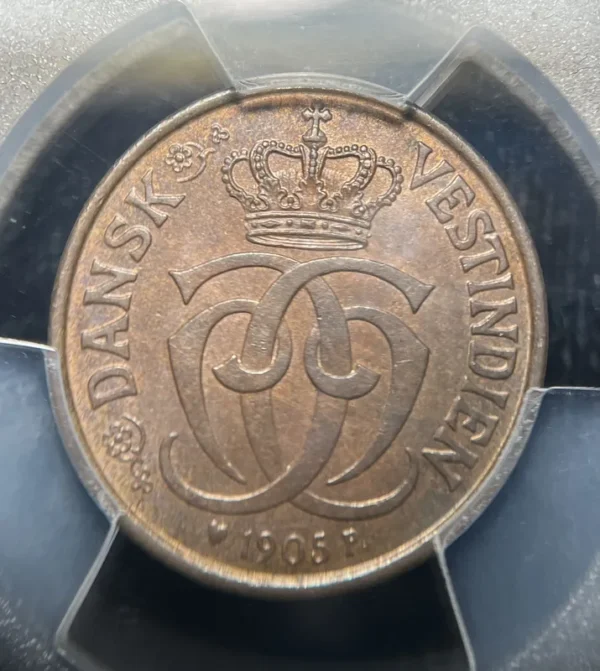 Danish-West Indies 1905 P, GJ 1/2 Cent PCGS MS65BN