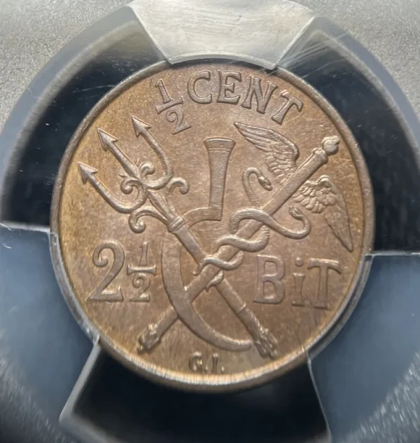 Danish-West Indies 1905 P, GJ 1/2 Cent PCGS MS65BN - Image 2