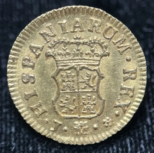 Spain 1759 Madrid, J 1/2 Escudo Uncirculated - Image 2
