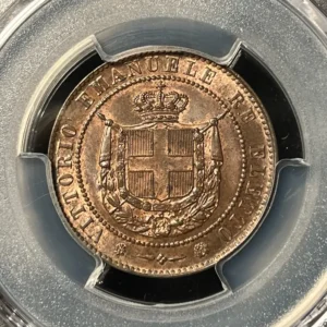 Italy-Tuscany 1859 5 Centesimi PCGS MS63RB