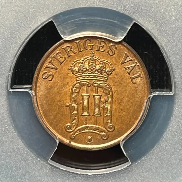 Sweden 1907 1 Ore PCGS MS65BN