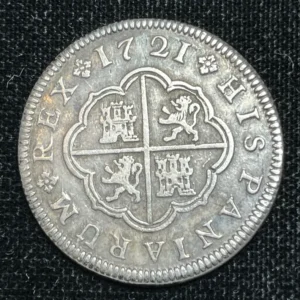 Spain 1721 Segovia, F 2 Reales CH XF