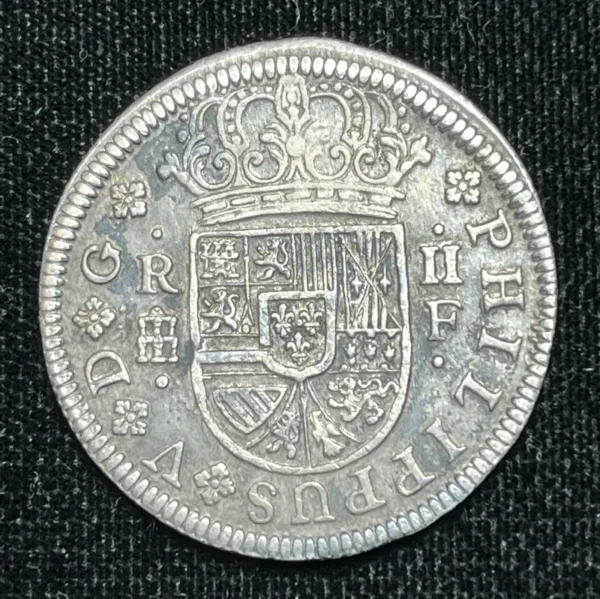 Spain 1721 Segovia, F 2 Reales CH XF - Image 2