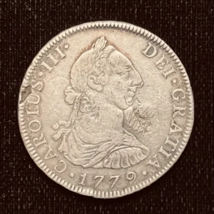 Mexico 1779 Mo, FF 4 Reales VF, Chopmarked
