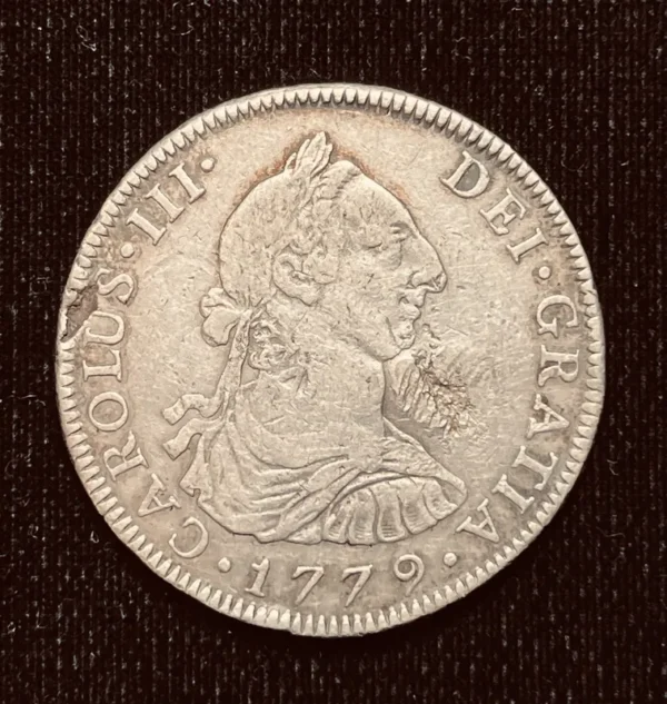 Mexico 1779 Mo, FF 4 Reales VF, Chopmarked